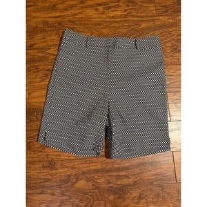 Lane Bryant Womens Size 14 Black White Geometric Diamond Print Shorts‎ Bermuda